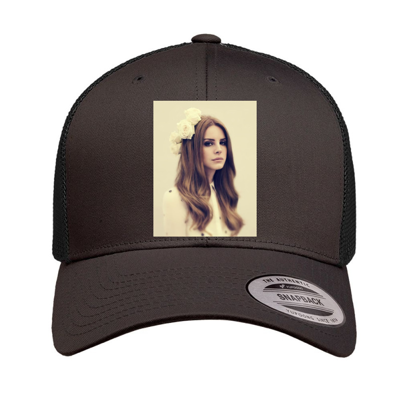 Lana Wearing Flowers On Head Retro Trucker Cap by Ella E | Artistshot