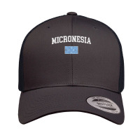 Retro Micronesia Flag Vintage Micronesian Flag Micronesian T Shirt Retro Trucker Cap | Artistshot