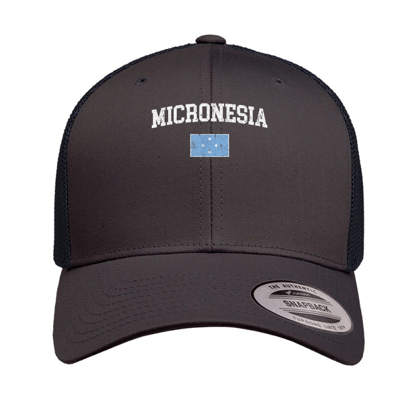 Retro Micronesia Flag Vintage Micronesian Flag Micronesian T Shirt Retro Trucker Cap by johnjosephmenk | Artistshot