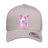 Pink Valentine Smoothie T  Shirt Strawberry Pink Milkshake T  Shirt Retro Trucker Cap | Artistshot