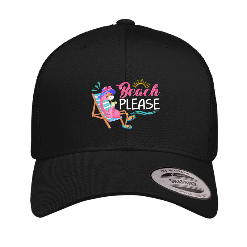 Flamingo Beach Please Flamingo Drinking Lover Summer Vacation Retro Trucker Cap by urethrapricey | Artistshot