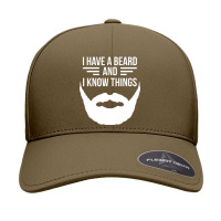 I Have A Beard And I Know Things Manly Beard Seamless Cap | Artistshot