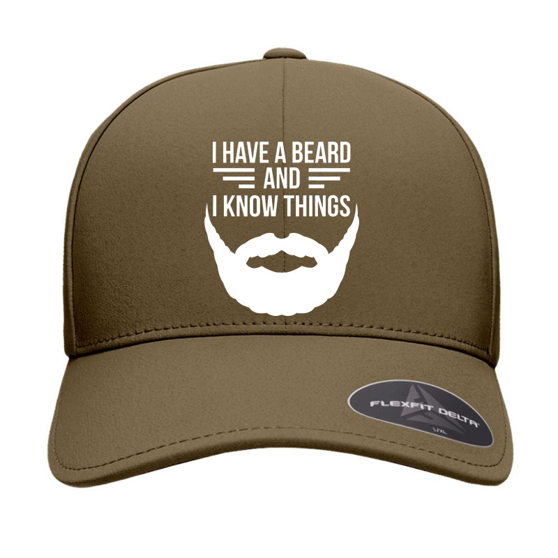 I Have A Beard And I Know Things Manly Beard Seamless Cap | Artistshot