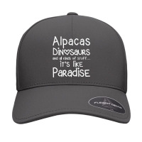 Alpacas Dinosaurs And All Kinds Of Stuff It’s Like Paradise T Shirt Seamless Cap | Artistshot