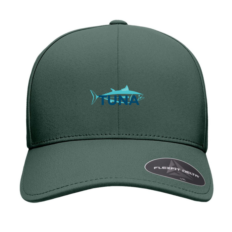 Line Art Blue Tuna Illustration Seamless Cap | Artistshot