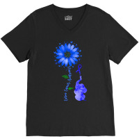 Elephants Sunflower Colon Cancer T  Shirt Elephants Sunflower Colon Ca V-neck Tee | Artistshot