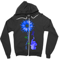 Elephants Sunflower Colon Cancer T  Shirt Elephants Sunflower Colon Ca Zipper Hoodie | Artistshot