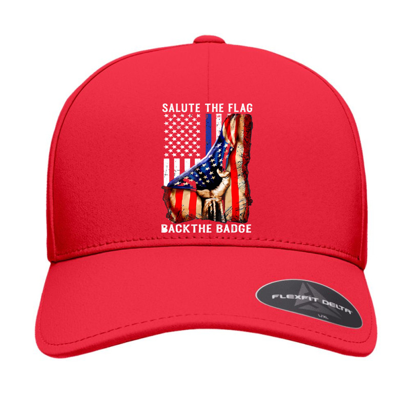 Salute The Flag Back The Badge Seamless Cap by cagurdenny | Artistshot