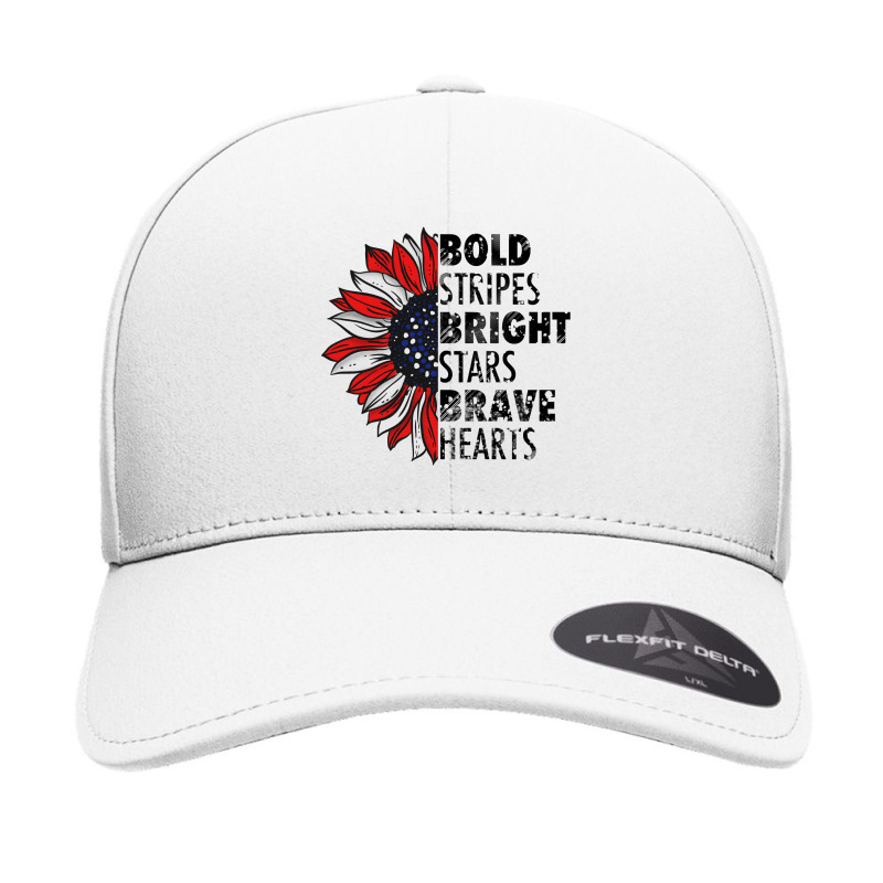 Bold Stripes Bright Stars Brave Hearts Seamless Cap | Artistshot