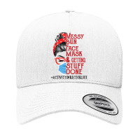 Messy Bun Face Mask Getting Stuff Done Activity Director T Shirt Yupoong Trucker Cap | Artistshot