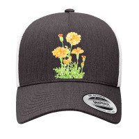 Orange Mexican Marigold Flowers T  Shirtorange Mexican Marigold Flower Yupoong Trucker Cap | Artistshot