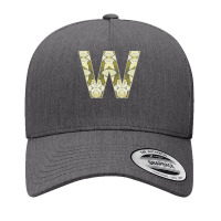 Letter W T  Shirt Letter W Monogram Olive Green Abstract Pattern Paint Yupoong Trucker Cap | Artistshot