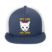 Pet Cats Hail Satan Foam Snapback Hat | Artistshot