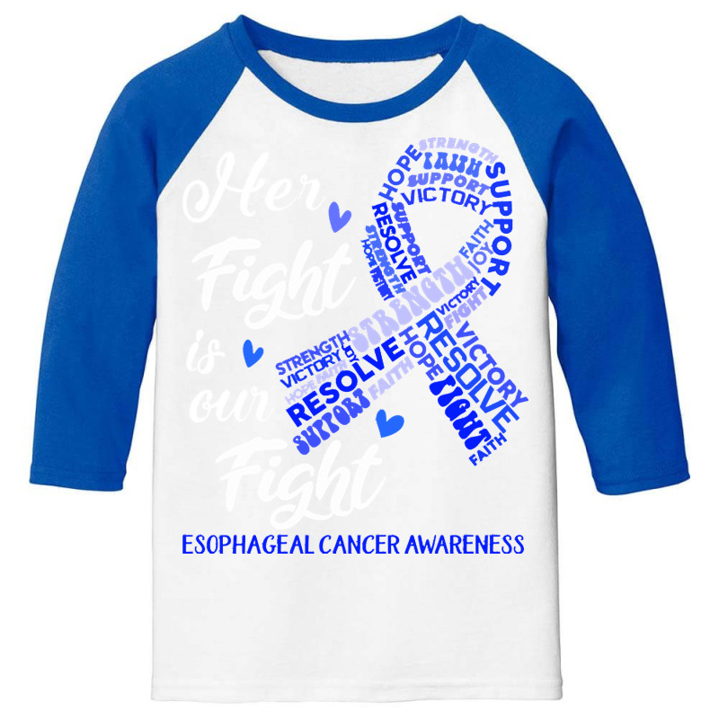 Esophageal Cancer Awareness T  Shirt Esophageal Cancer Awareness Her F Youth 3/4 Sleeve by marquardtadah763 | Artistshot