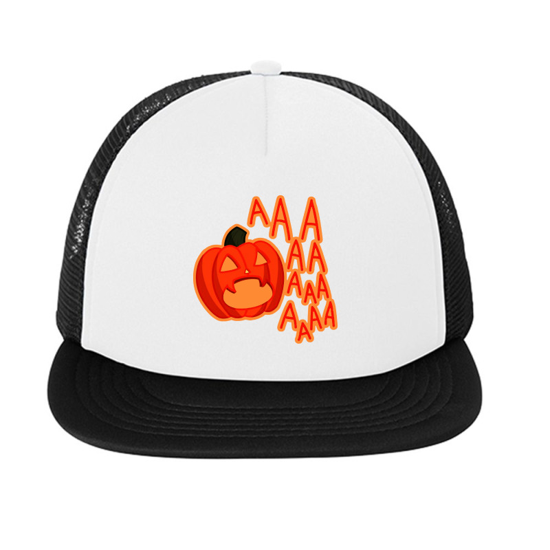 Screaming Pumpkin Foam Snapback hat by Hatory | Artistshot