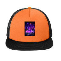 Tokyo Car Neon Synthwave Foam Snapback Hat | Artistshot