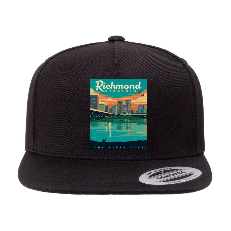 Beautiful Bridge Lake 5 panel snapback cap by JuanCrawford | Artistshot