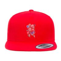 Cute Flowers 5 Panel Snapback Cap | Artistshot