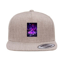 Tokyo Car Neon Synthwave 5 Panel Snapback Cap | Artistshot