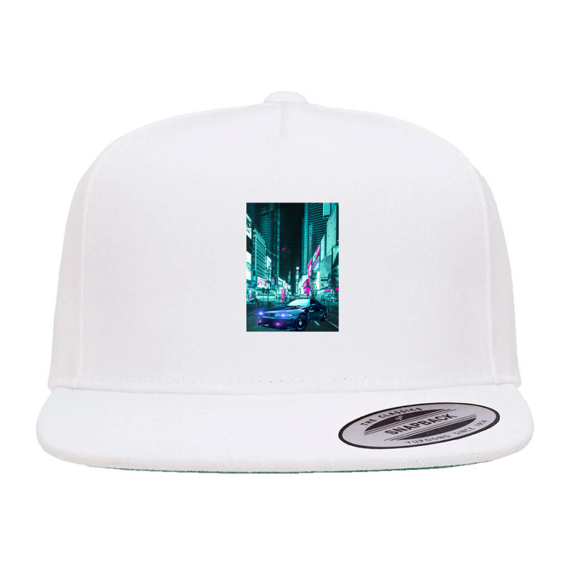 Car Retro Synthwave 5 panel snapback cap by Jeff_Nugroho | Artistshot