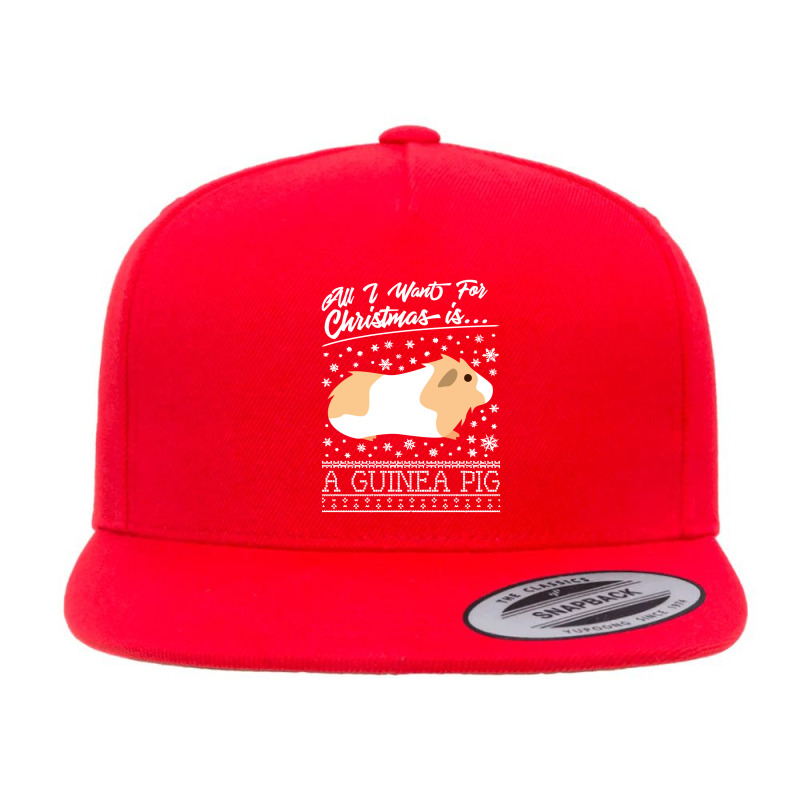 Christmas Is A Guinea Pig Knit 5 Panel Snapback Cap | Artistshot