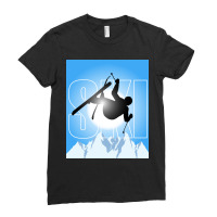 Time For Skiing Ladies Fitted T-shirt | Artistshot