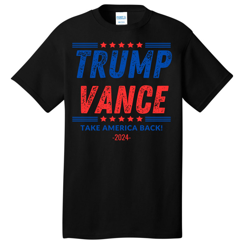 Trump Vance 2024 Donald Trump J.d. Vance Take Amer Basic T-shirt | Artistshot