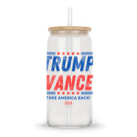 Trump Vance 2024 Donald Trump J.d. Vance Take Amer Glass Tumbler | Artistshot