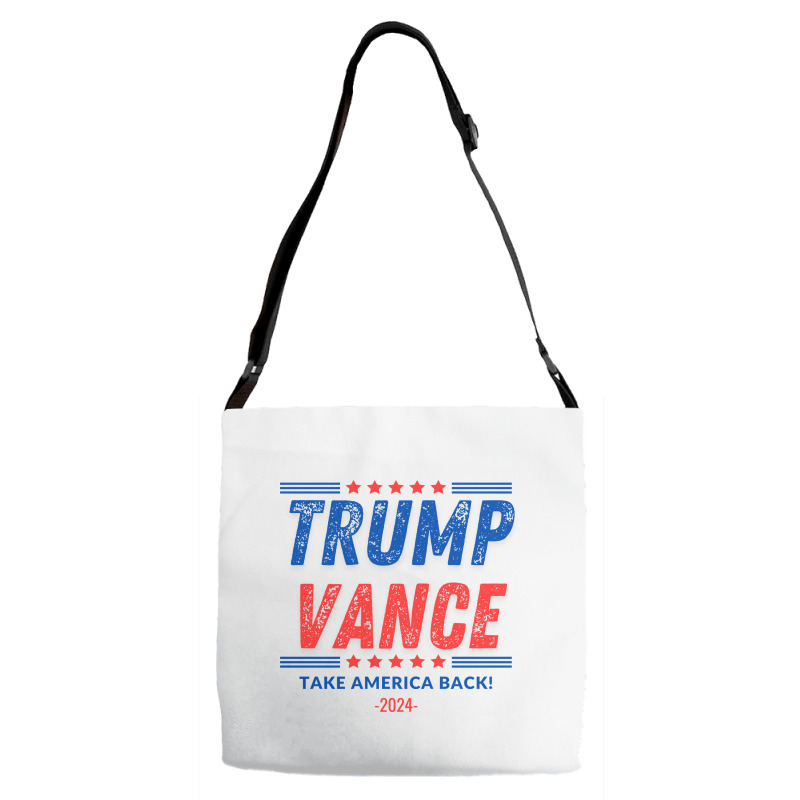 Trump Vance 2024 Donald Trump J.d. Vance Take Amer Adjustable Strap Totes | Artistshot