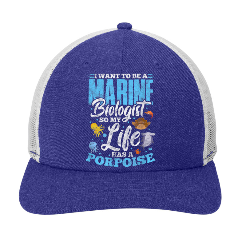 I Want To Be Marine Biologist So Life Has A Porpoise Grunge Snapback Trucker Cap | Artistshot