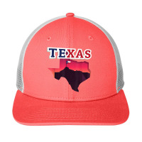 State Of Texas Map With State Flag Snapback Trucker Cap | Artistshot