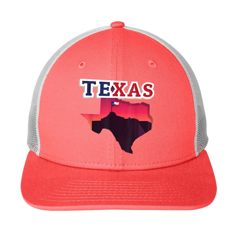 State Of Texas Map With State Flag Snapback Trucker Cap by cm-arts | Artistshot