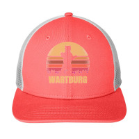 Wartburg Tennessee Vintage Bear Distressed Retro 80s Sunset Premium Snapback Trucker Cap | Artistshot