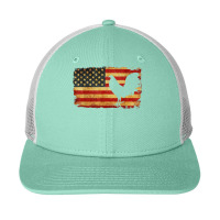 Vintage Us Flag Cock Fight Snapback Trucker Cap | Artistshot