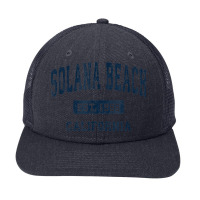 Solana Beach California Ca Vintage Athletic Sports Design Snapback Trucker Cap | Artistshot