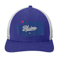 Blaine Washington Wa Map Snapback Trucker Cap | Artistshot