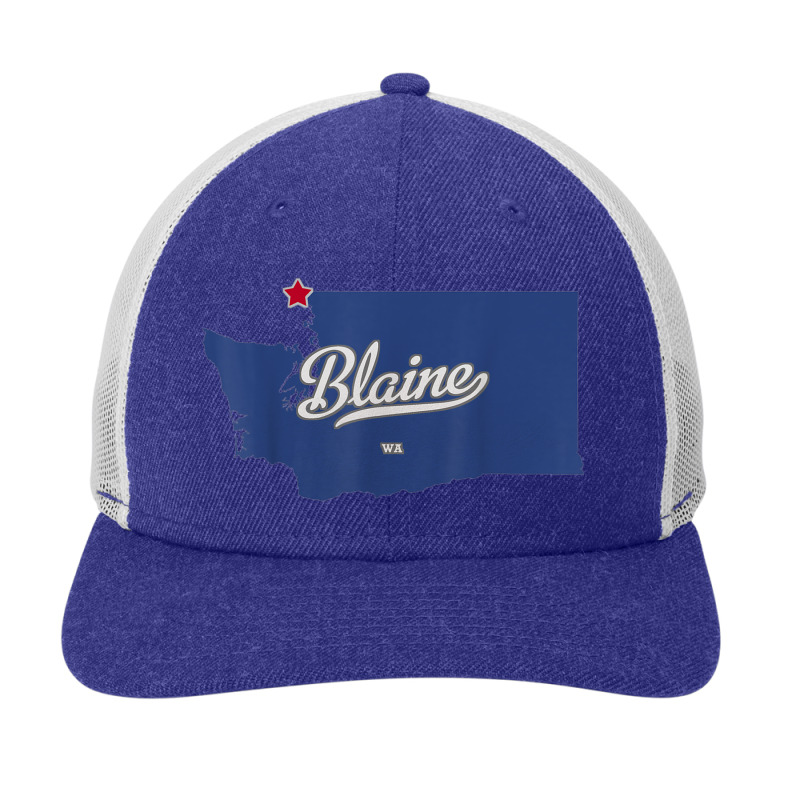 Blaine Washington Wa Map Snapback Trucker Cap | Artistshot