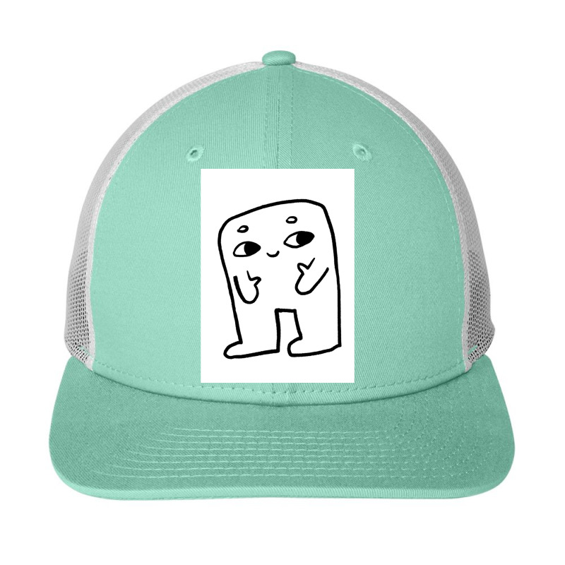 Smile Cartoon Doodle Character Minimal Art Design Snapback Trucker Cap by RobinIntorcia | Artistshot