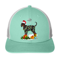 Funny Black And Tan Coonhound Dog Christmas Lights Santa Snapback Trucker Cap | Artistshot