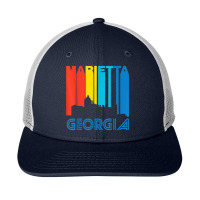 Retro 1970's Style Marietta Georgia Skyline T Shirt Snapback Trucker Cap | Artistshot