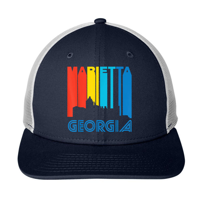 Retro 1970's Style Marietta Georgia Skyline T Shirt Snapback Trucker Cap | Artistshot