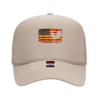 Vintage Us Flag Cock Fight Foam Trucker Hat | Artistshot