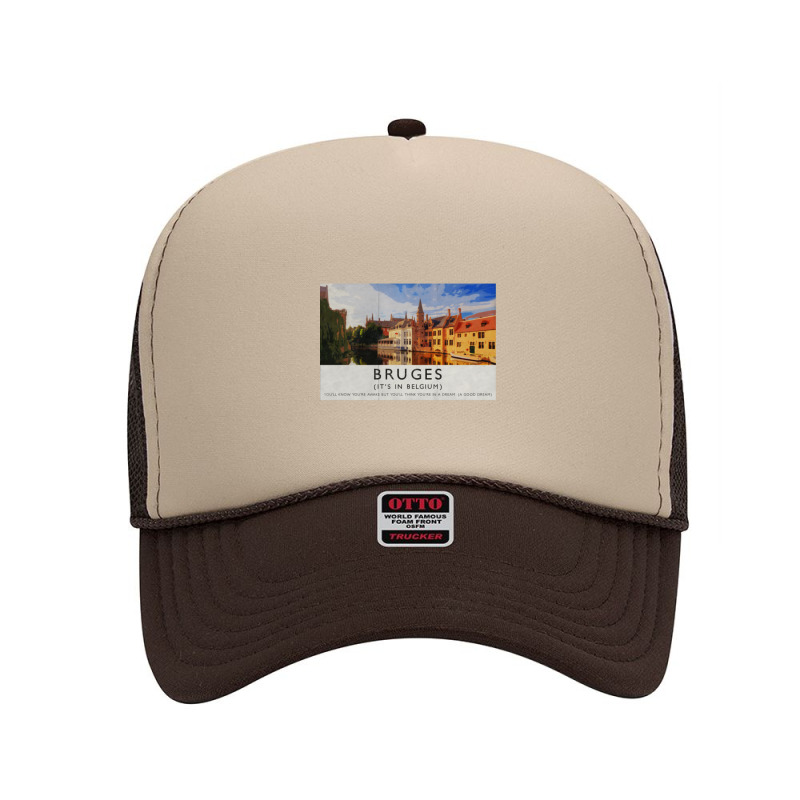 In Bruges Bruges (it?s In Belgium) Travel Poster-irwoq Foam Trucker Hat by Kosdapen517 | Artistshot