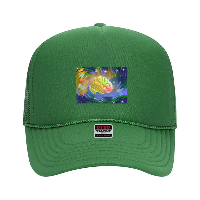 Psychedelic Brain, Psychedelic Brain Vintage, Psychedelic Brain Art, P Foam Trucker Hat by cm-arts | Artistshot