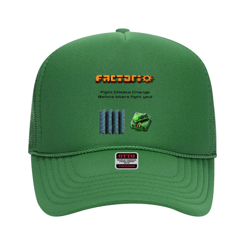 Fight Climate Change Before Biters Fight You! Factorio Foam Trucker Hat by cm-arts | Artistshot