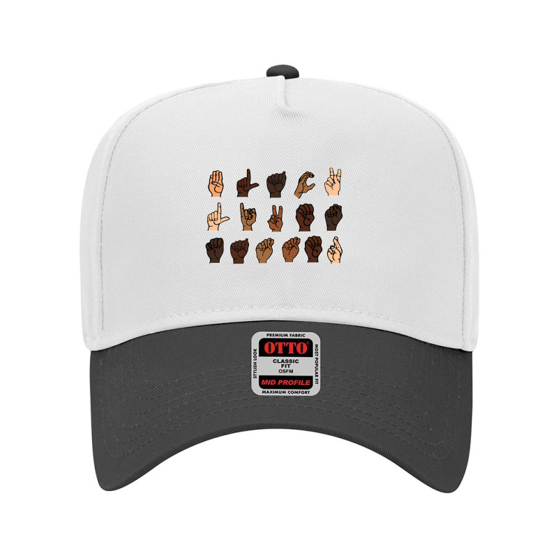 Black Lives Matter Sign Language Tta Adjustable Baseball Cap by cm-arts | Artistshot