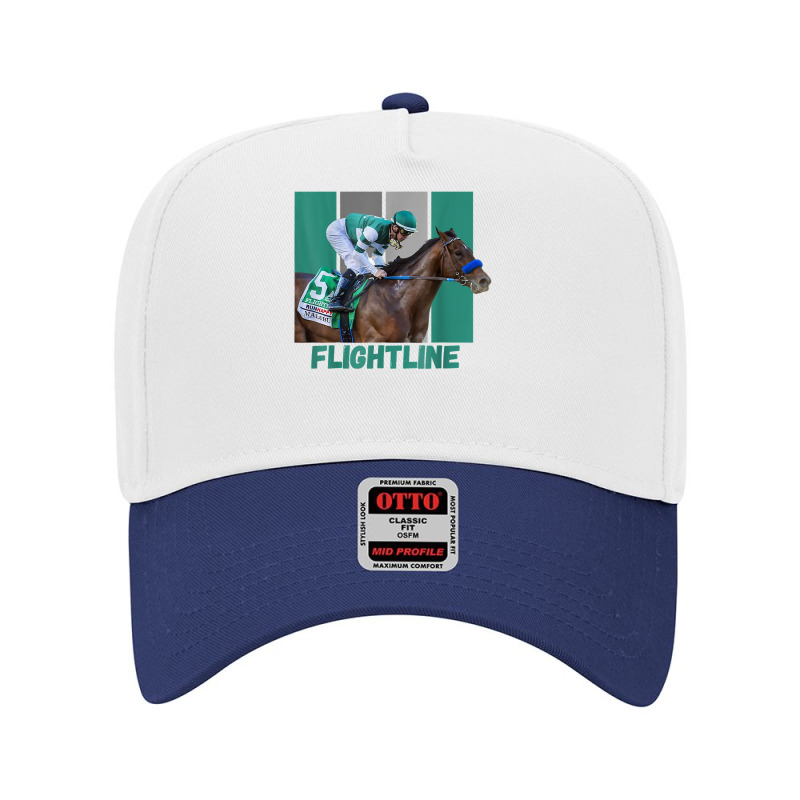 Flightline Horse Racing Thoroughbred Del Mar Santa Anita T Shirt Adjustable Baseball Cap by cm-arts | Artistshot