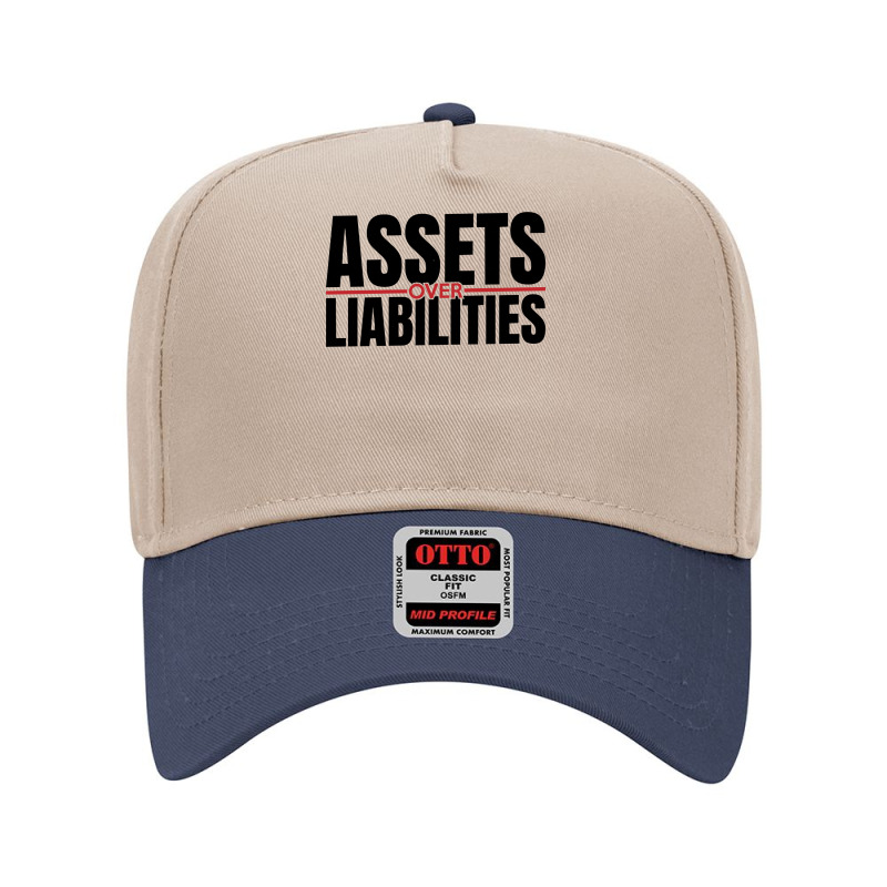 Assets Over Liabilities For Accounting And Accountant Long Sleeve T Sh Adjustable Baseball Cap by cm-arts | Artistshot