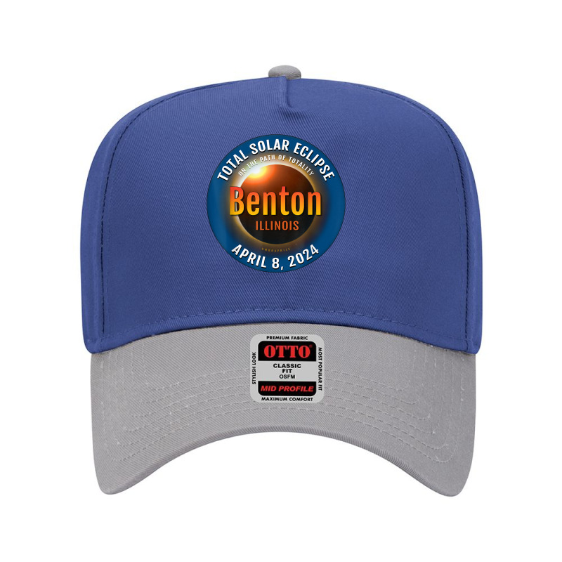 Benton Illinois Il Total Solar Eclipse 2024  3  T Shirt Adjustable Baseball Cap by cm-arts | Artistshot