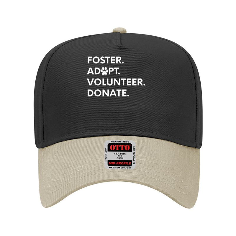 Foster Adopt Volunteer Donate Animal Rescue Shelter Adjustable Baseball Cap by CaseVillarreal | Artistshot